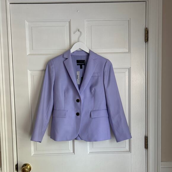 NWT J Crew Blazer in Italian 120 Wool Light Violet Size 4P - Picture 3 of 8